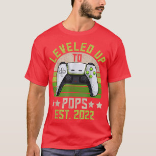 Mens Pregnancy Announcement Grandpa Gaming , Level T-Shirt