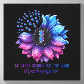 Mens Prevention Awareness Story Should End Too Canvas Photo Tile