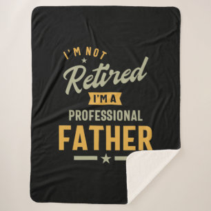 Mens Professional Father Retired Sherpa Blanket