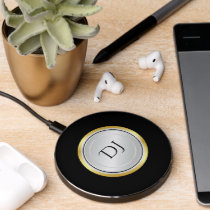 Men's Professional Look with Custom Monogram Wireless Charger