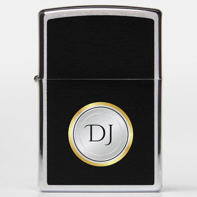Men's Professional Look with Custom Monogram Zippo Lighter (Front)