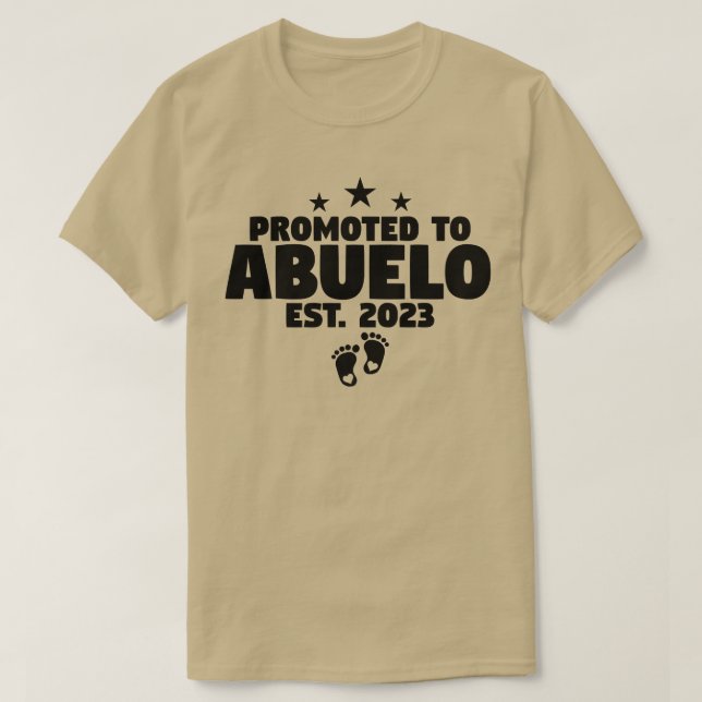Mens Promoted To Abuelo 2023 New Spanish Grandfath T-Shirt (Design Front)