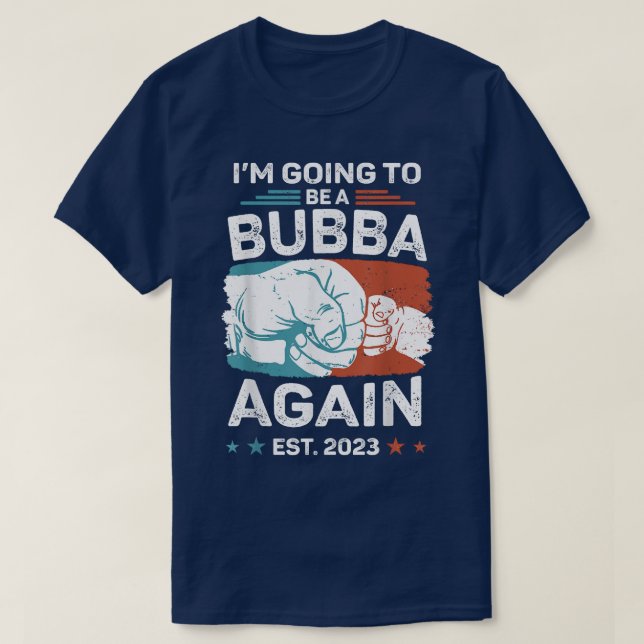 Mens Promoted To Bubba Again Est 2023 Pregnancy An T-Shirt (Design Front)
