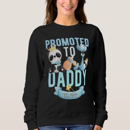 Mens Promoted To Daddy 2022  Baby Boy Gender Revea Sweatshirt