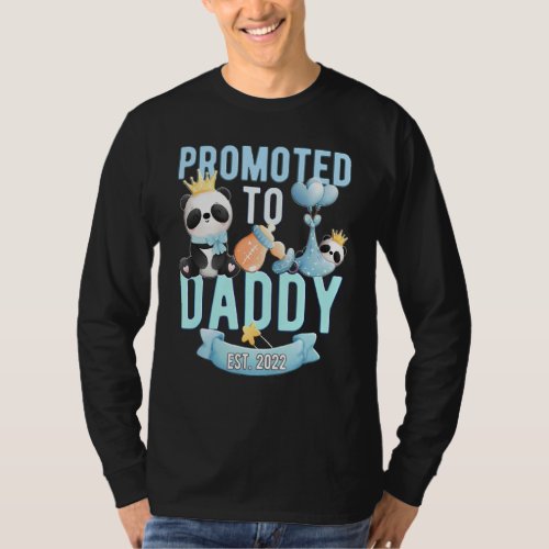 Mens Promoted To Daddy 2022  Baby Boy Gender Revea T_Shirt
