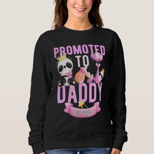 Mens Promoted To Daddy 2022  Baby Girl Gender Reve Sweatshirt