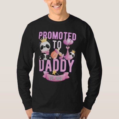 Mens Promoted To Daddy 2022  Baby Girl Gender Reve T_Shirt