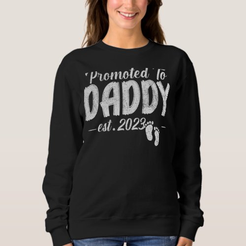 Mens Promoted To Daddy 2023   New Baby Family 1 Sweatshirt
