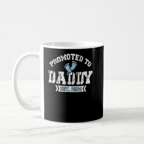 Mens Promoted to Daddy 2024 funny for new dad Firs Coffee Mug