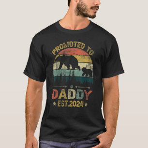Mens Promoted to Daddy 2024 Funny   for new Daddy T-Shirt