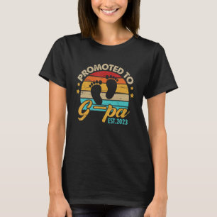 Mens Promoted to G Pa 2023 Father's Day  First Tim T-Shirt