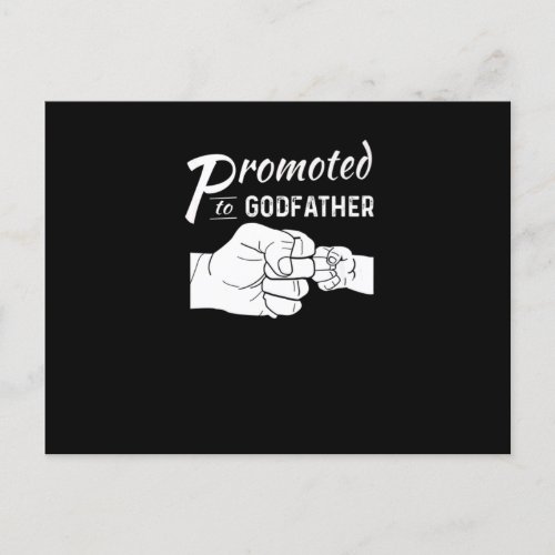 Mens Promoted To Godfather Uncle Fathers Day Gift Announcement Postcard