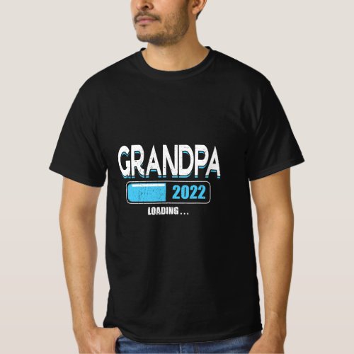 Mens Promoted To Grandfather Est 2022 Loading Fut T_Shirt