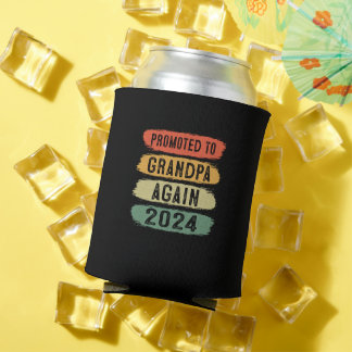 Men's Promoted To Grandpa Again Est 2024 Can Cooler