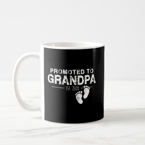 MenS Promoted To Grandpa Est 2020 New Grandfather Coffee Mug