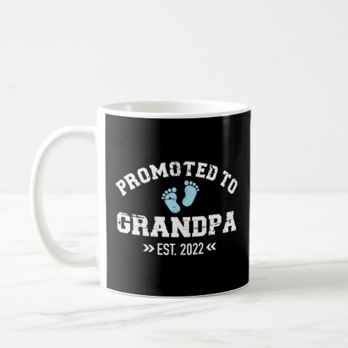 Mens Promoted to grandpa est 2022  Coffee Mug