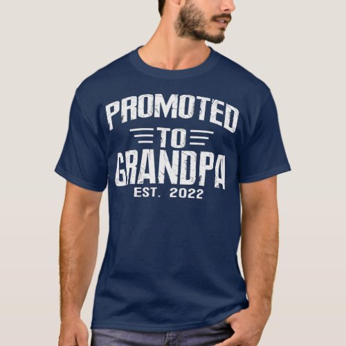 Mens Promoted To Grandpa Est 2022 Soon to be T_Shirt