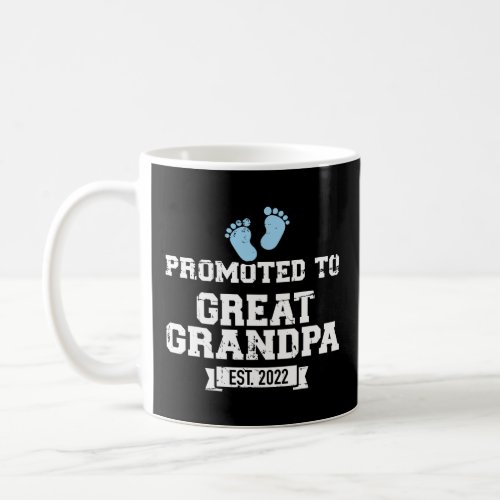 Mens Promoted to great grandpa 2022  Coffee Mug