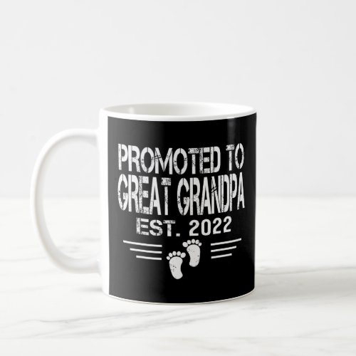 Mens Promoted To Great Grandpa Est 2022 Cute New G Coffee Mug