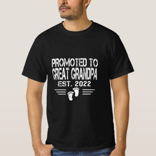 Mens Promoted To Great Grandpa Est 2022 Cute New G T_Shirt