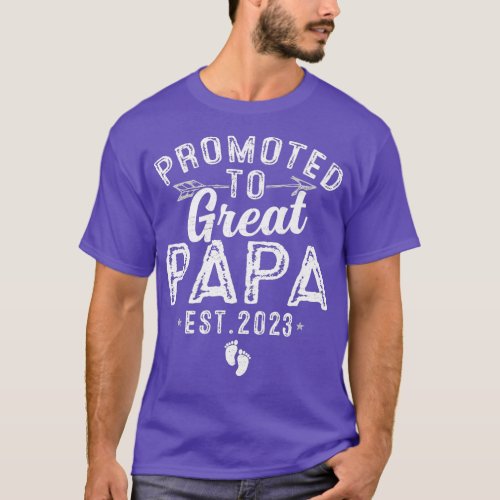 Mens Promoted To Great Papa Est  T_Shirt