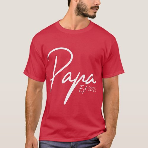 Mens Promoted To Papa 2023 First Time Father New D T_Shirt