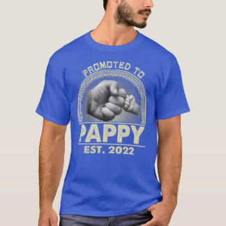 Mens Promoted To Pappy 2022 Funny Gift New Dad T-Shirt