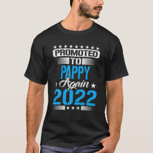 Mens Promoted To Pappy Grandpa Again 2022 Reveal F T-Shirt