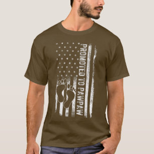 Mens Promoted to Pawpaw Est 2023 First Time Father T-Shirt