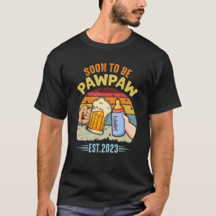 Mens Promoted to Pawpaw est 2023 Soon to Be Pawpaw T-Shirt