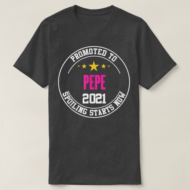 Mens Promoted to Pepe, new Grandfather announcemen T-Shirt (Design Front)