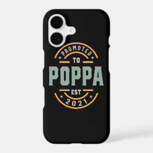 Mens Promoted To Poppa Est. 2021 - Dad Grandpa Gif iPhone 17 Case