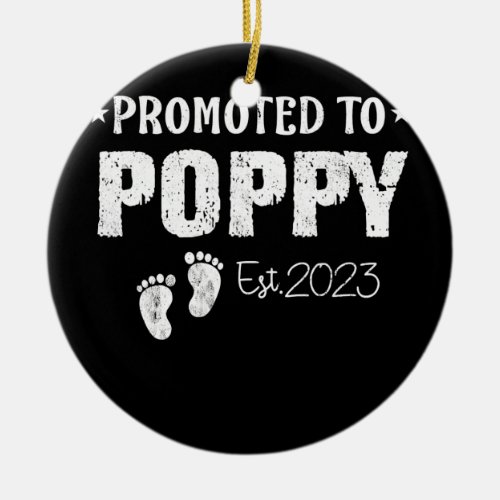 Mens Promoted To Poppy Est 2023 Pregnancy Ceramic Ornament