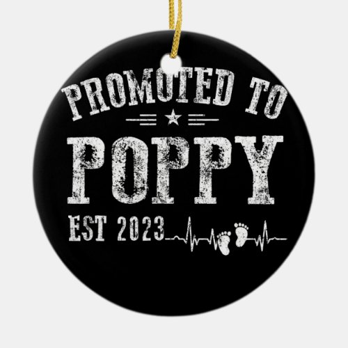 Mens Promoted To Poppy Est 2023 Pregnancy Ceramic Ornament