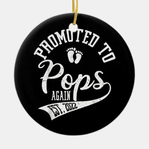Mens Promoted to Pops Again 2022 Cute New Daddy Ceramic Ornament
