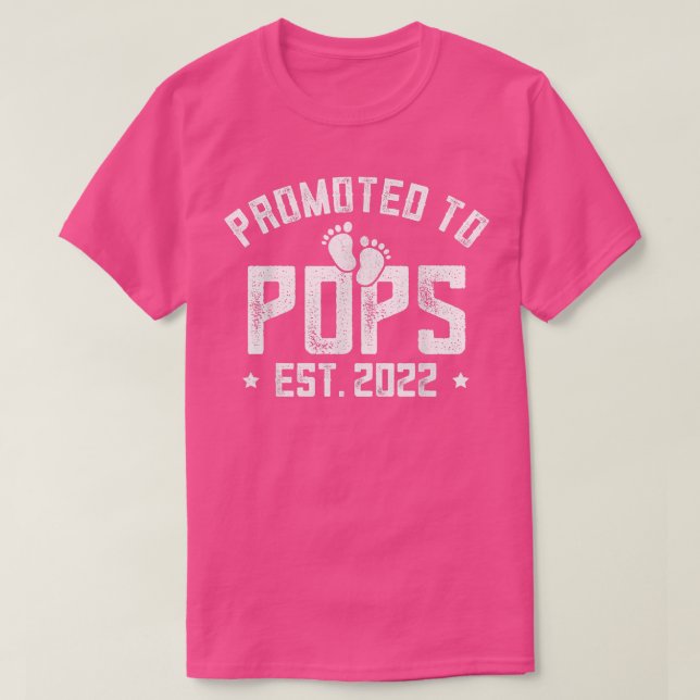 Mens Promoted To Pops Est 2022  Funny Pregnancy An T-Shirt (Design Front)