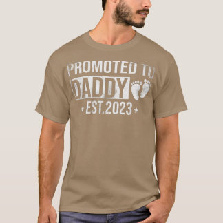 Mens Promoted to Promoted Est 2023 Funny Pregnancy T-Shirt
