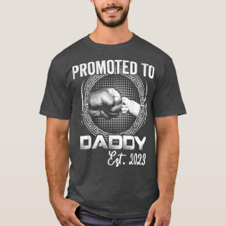 Mens Promoted to Soon Est 2023 Funny Pregnancy Ann T-Shirt