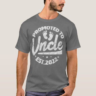 Mens Promoted To Uncle 2022 Pregnancy Baby Announc T-Shirt
