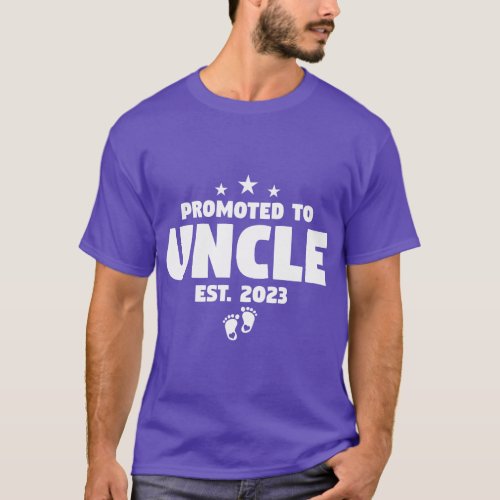 Mens Promoted To Uncle 2023 Soon To Be Uncle 2023  T_Shirt