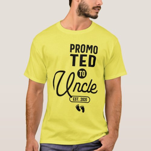 Mens Promoted to Uncle Est 2020 _ Uncle Gift T_Shirt