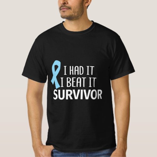 Mens Prostate Cancer Had It I Beat It Survivor Lig T_Shirt