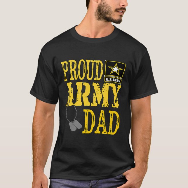 Mens Proud Army Dad Military Pride T-Shirt (Front)