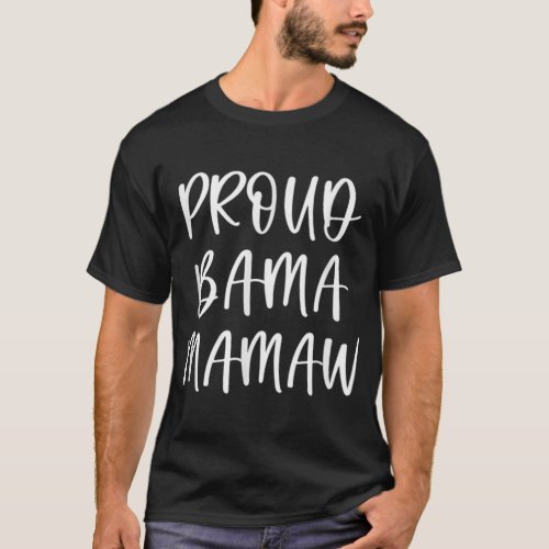 Mens Proud Bama Mamaw Alabama Southern Grandma Gif T_Shirt