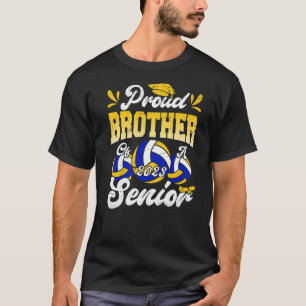 Mens Proud Brother of a 2023 Volleyball Senior 202 T-Shirt