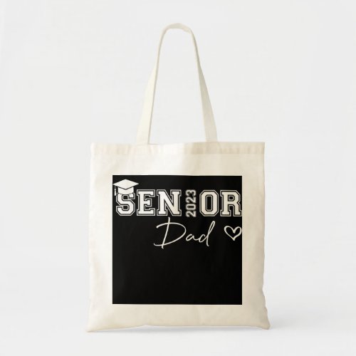 Mens proud dad cute heart Graduate Senior 2023  Tote Bag