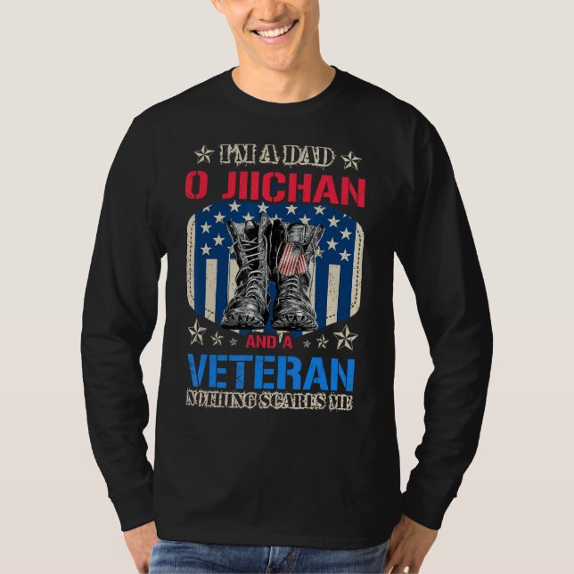 Mens Proud Dad O Jiichan And Veteran Fathers Day U T-Shirt (Front)