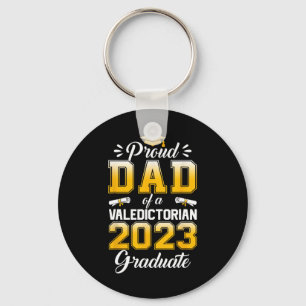 Mens Proud Dad of 2023 Valedictorian Cute Class 20 Keychain