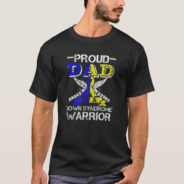 Mens Proud Dad Of A Down Syndrome Warrior Costume T-Shirt (Front)