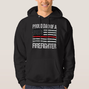 Mens Proud Dad of a Firefighter - Fireman Parent Hoodie